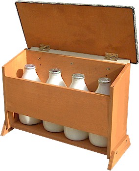 Milk Bottle Box, lid open